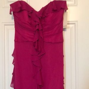 Badgley Mischka strapless evening dress